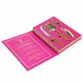 Knife, cheese slicer, bottle opener and cork in gift box, 26.1x19.5cm H3cm