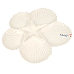 Porcelan serving platter, white, D32.5cm H2cm