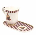 Porcelain mug with saucer in gift box, 350ml, H10x21x13cm
