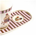 Porcelain mug with saucer in gift box, 350ml, H10x21x13cm