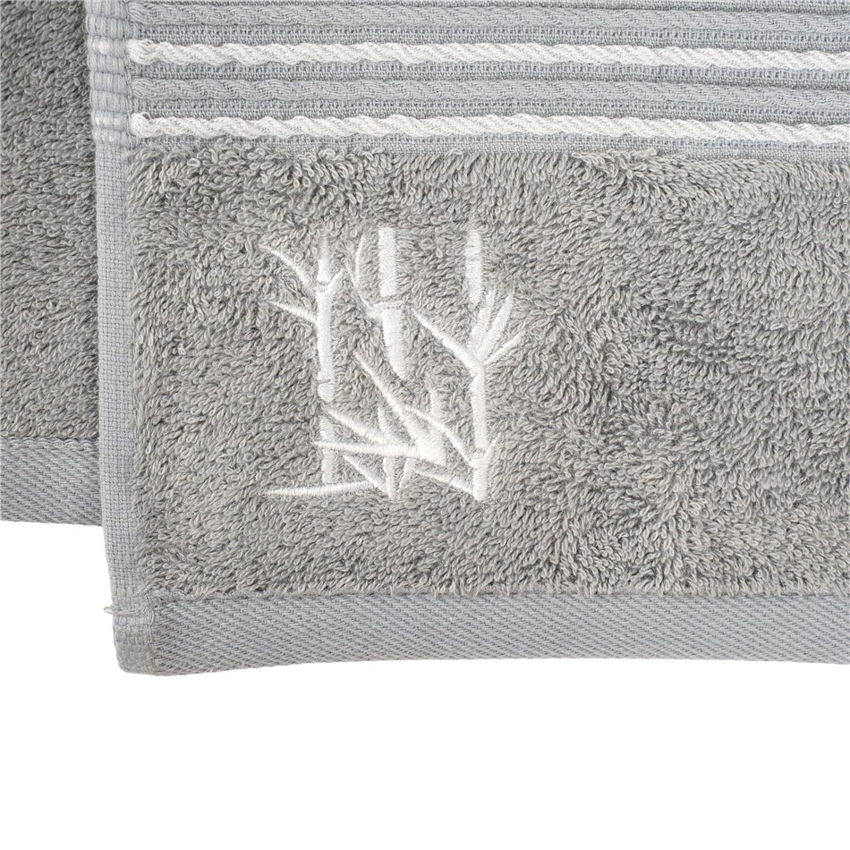 Бамбуковое полотенце 50x100, серый, 550g/m2