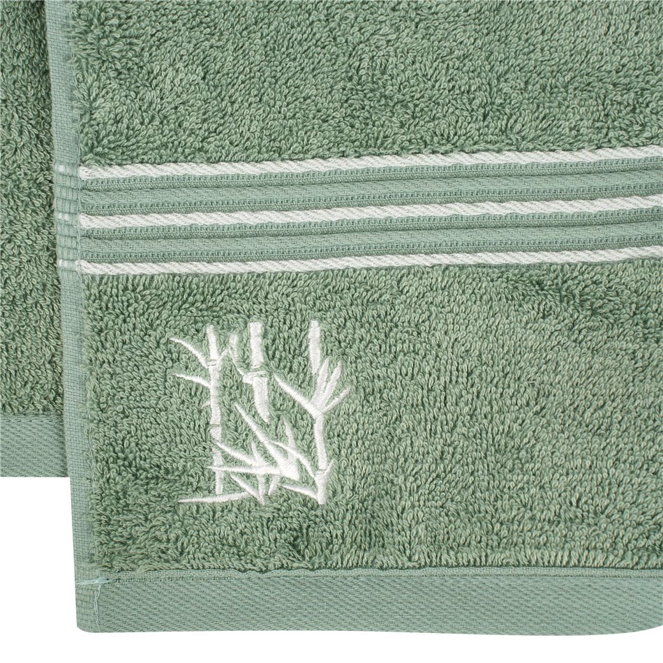 Бамбуковое полотенце 50x100, зеленый, 550g/m2