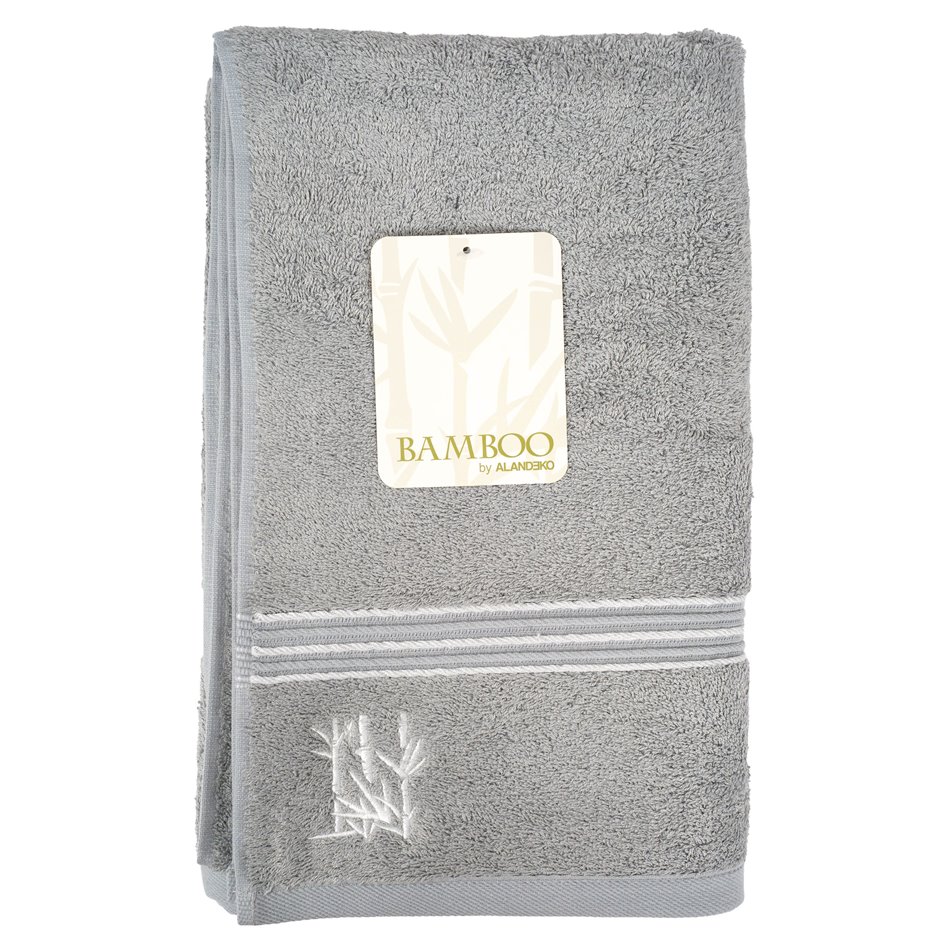 Бамбуковое полотенце 70x140, серый, 550g/m2