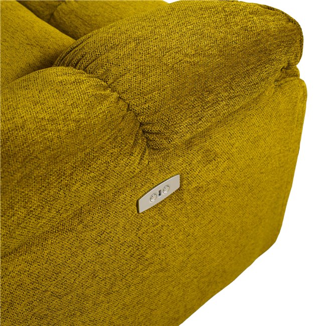 Electric recliner/rocking chair Hogel, green, swiwel, H106x106-174x95cm