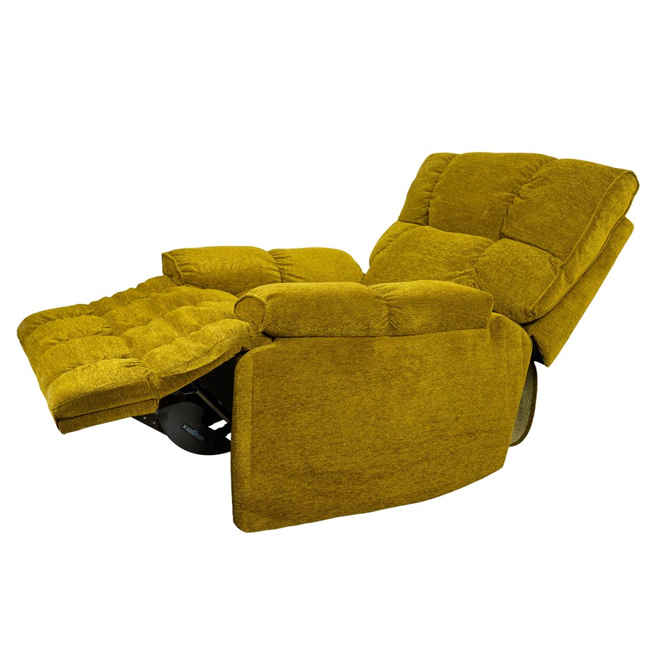 Electric recliner/rocking chair Hogel, green, swiwel, H106x106-174x95cm
