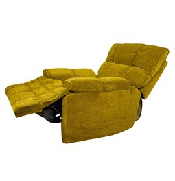 Electric recliner/rocking chair Hogel, green, swiwel, H106x106-174x95cm