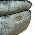 Electric recliner/rocking chair Hogsten, grey/bluish, swiwel, H106x106-174x95cm