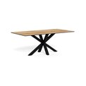 Dining table Aven, ceramic top/steel, H75.5x100x200cm