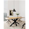 Dining table Aven, ceramic top/steel, H75.5x100x200cm