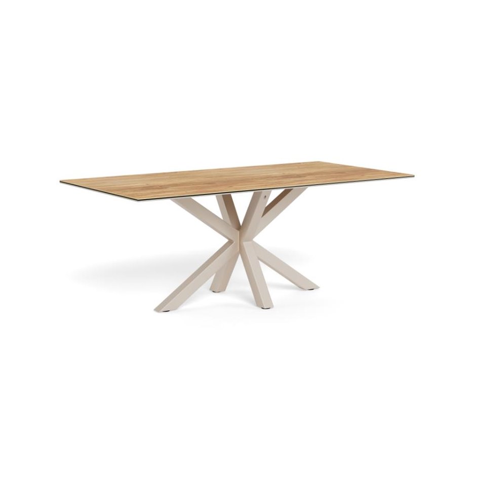 Dining table Aven, ceramic top/steel, H75.5x100x200cm