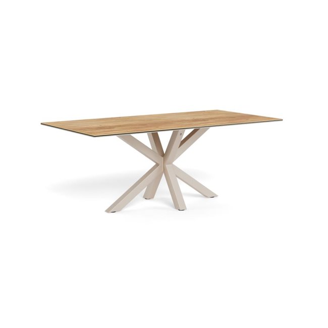 Dining table Aven, ceramic top/steel, H75.5x100x200cm