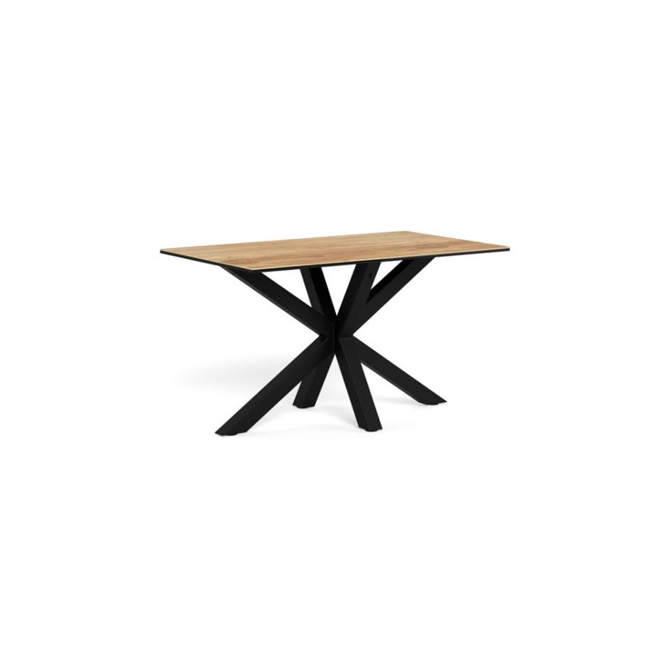 Dining table Aven, ceramic top/steel, H75.5x80x135cm