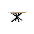 Dining table Aven, ceramic top/steel, H75.5x80x135cm