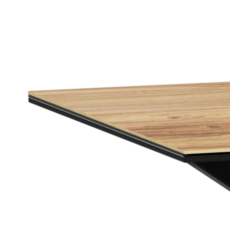 Dining table Aven, ceramic top/steel, H75.5x80x135cm