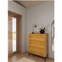 Chest of drawers Almdale, steel/MDF, H110x40x80cm