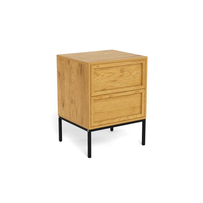 Bedside table Almdale, steel/MDF, H61x40x45.6cm
