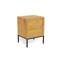 Bedside table Almdale, steel/MDF, H61x40x45.6cm