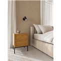 Bedside table Almdale, steel/MDF, H61x40x45.6cm