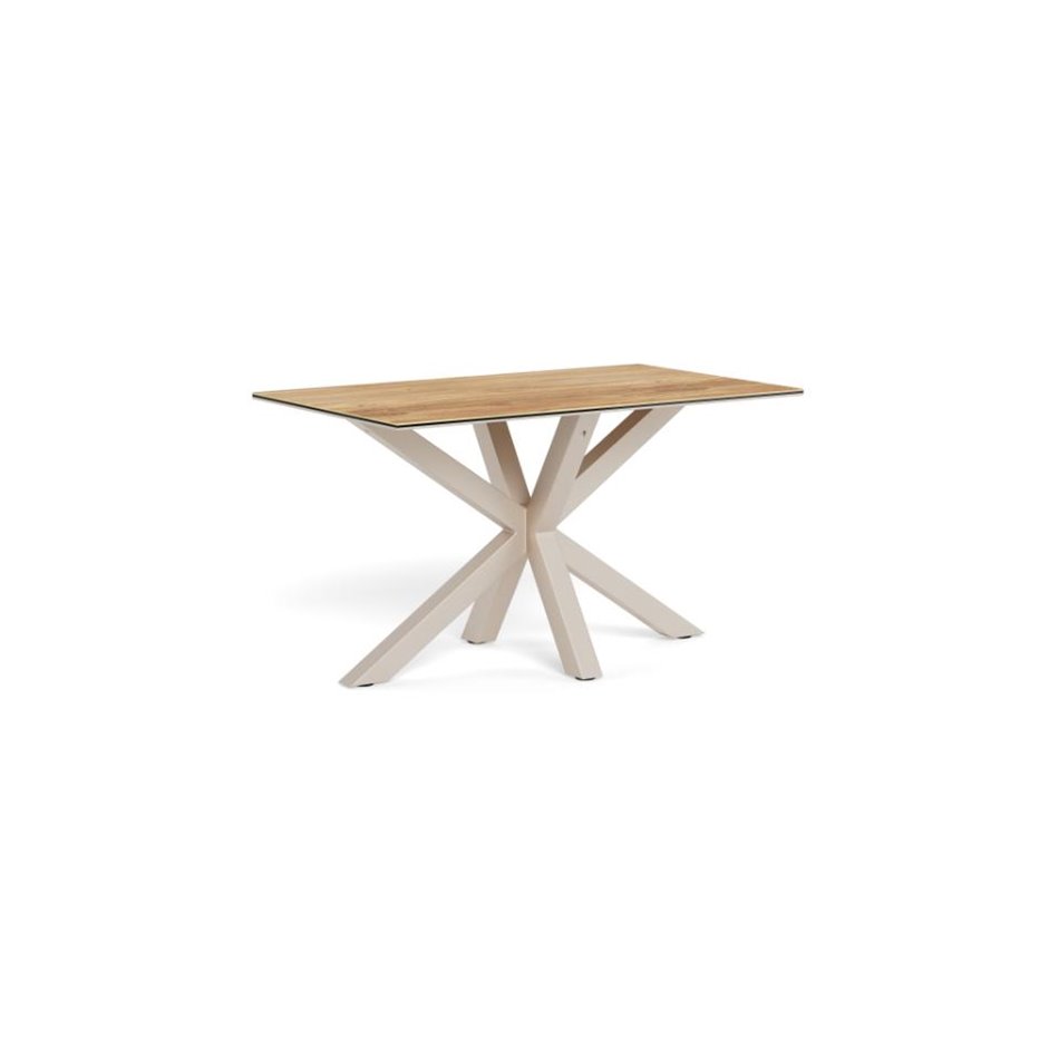 Dining table Aven, ceramic top/steel, H75.5x80x135cm