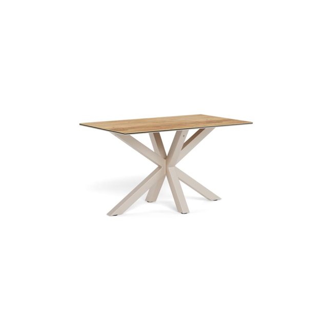 Dining table Aven, ceramic top/steel, H75.5x80x135cm