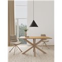 Dining table Aven, ceramic top/steel, H75.5x80x135cm