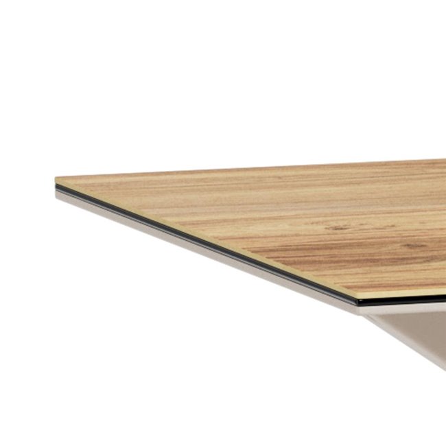 Dining table Aven, ceramic top/steel, H75.5x80x135cm
