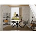 Dining table Aven, ceramic top/steel, H75.5x90x160cm