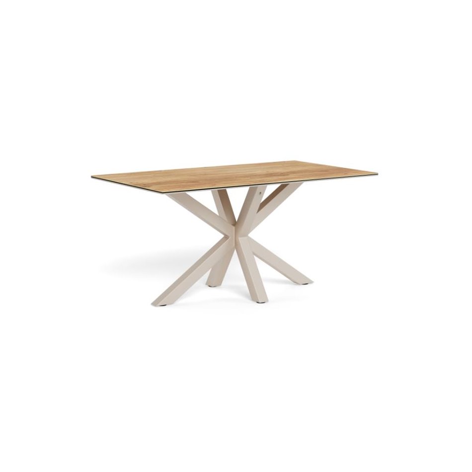 Dining table Aven, ceramic top/steel, H75.5x90x160cm