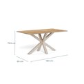 Dining table Aven, ceramic top/steel, H75.5x90x160cm
