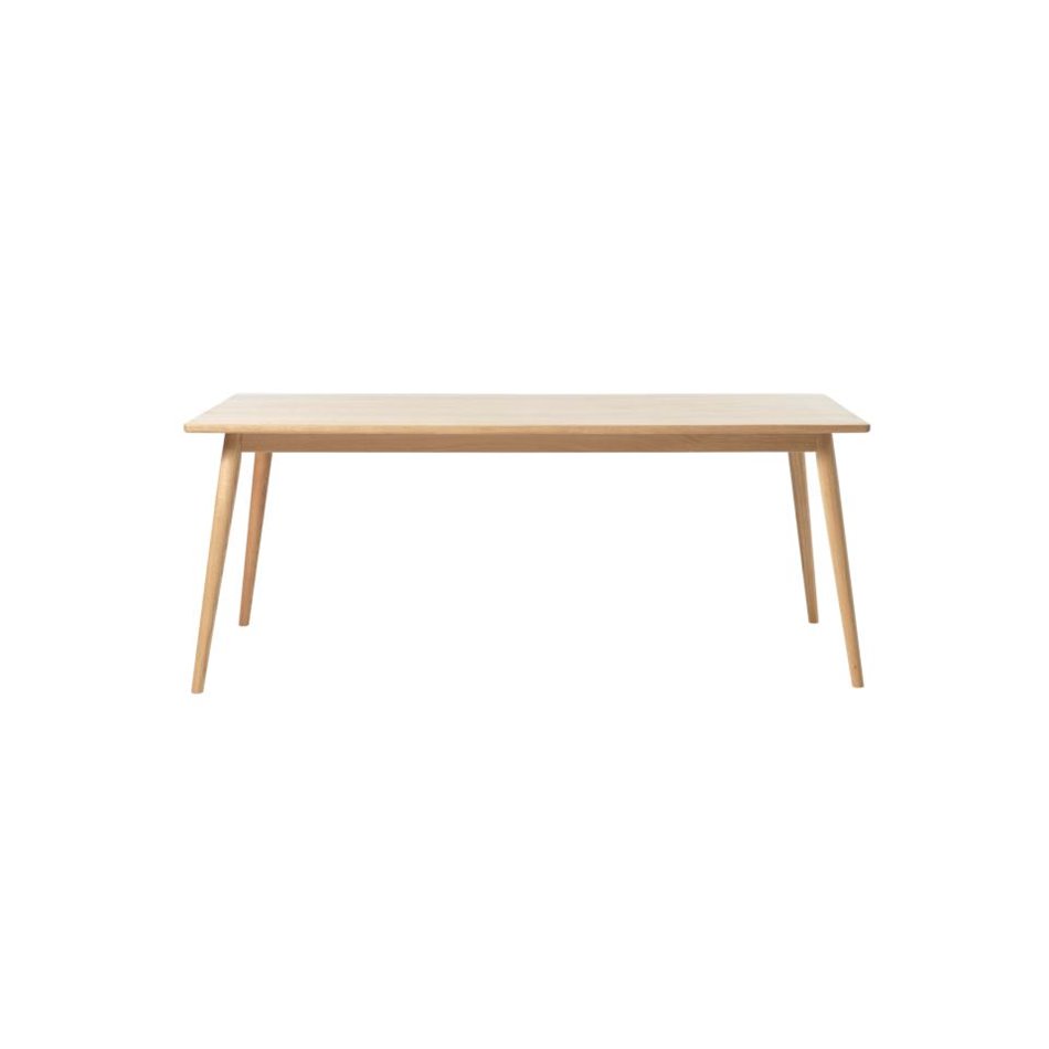 Dining table Ubarali, natural color, plywood/oak veneer, H75x190x90cm