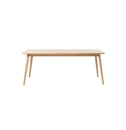 Dining table Ubarali, natural color, plywood/oak veneer, H75x190x90cm