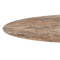 Bar table Alta, brown marble, steel/ceramic, H105cm D80cm