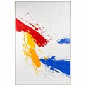 Oil painting Abstract in red with blue, 100x150cm