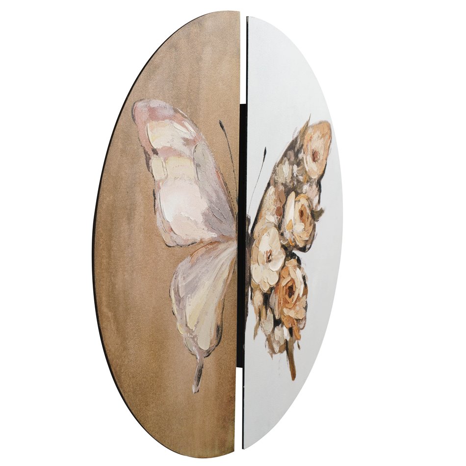 Oil painting Butterfly, set of 2 pcs. 80x40cm, 80x80cm