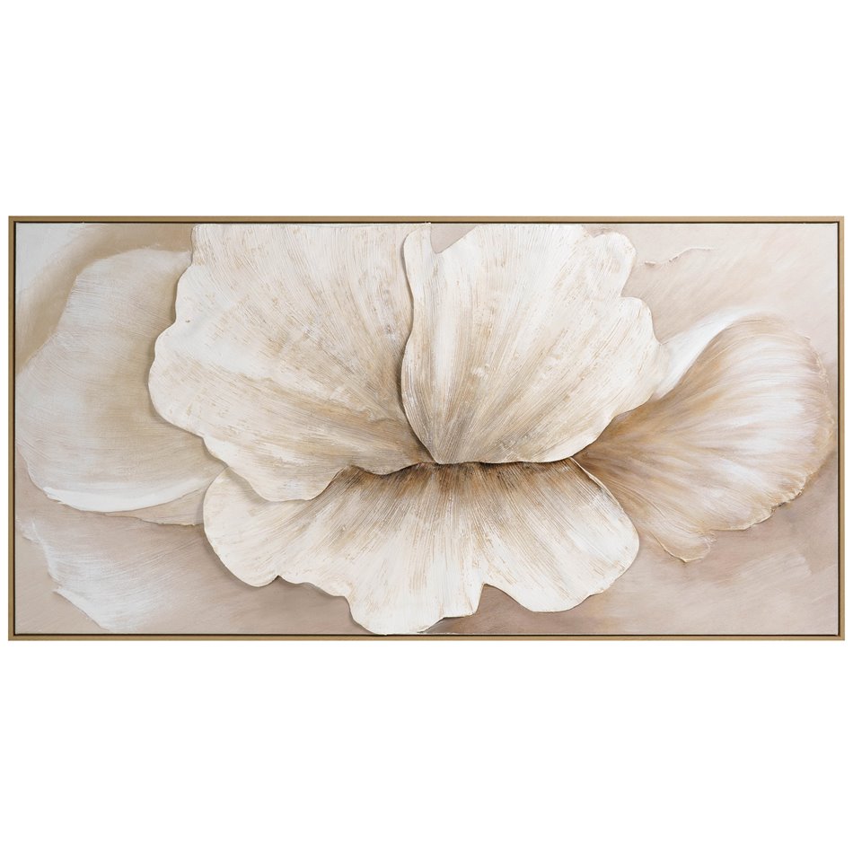 Oil painting Flower in beige, 140x70cm