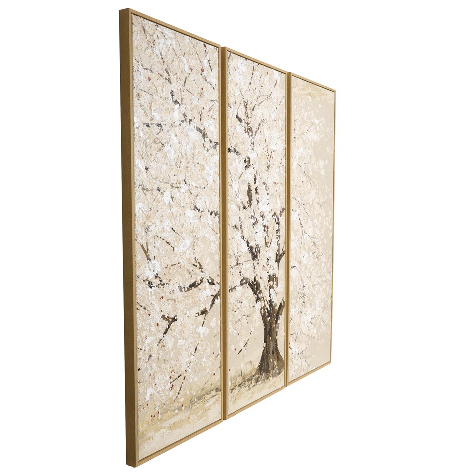 Oil painting Oak, set of 3 pcs. 120x40cm, 120x120cm