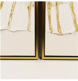 Oil painting Cirkle in sand, set of 2 pcs. 60x120cm, 120x120cm