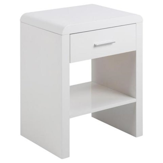 Bedside table Supernova, white, MDF, H59x45x35cm