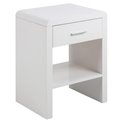 Bedside table Supernova, white, MDF, H59x45x35cm