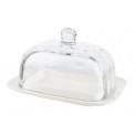 Butter dish with glass lid, 18.5x11.5cm