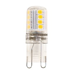 LED Bulb warm white, G9 2.5W, 350lm, 3000K, H4.3x1.4x1.4cm