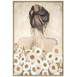 Canvas picture Lady white, 60x90x4.3cm