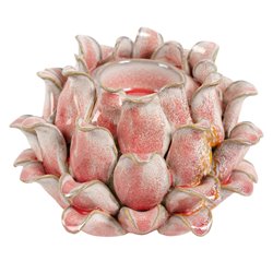 Candle holder Pink, ceramic, H10.5x14.5x14.5cm