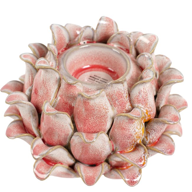 Candle holder Pink, ceramic, H10.5x14.5x14.5cm