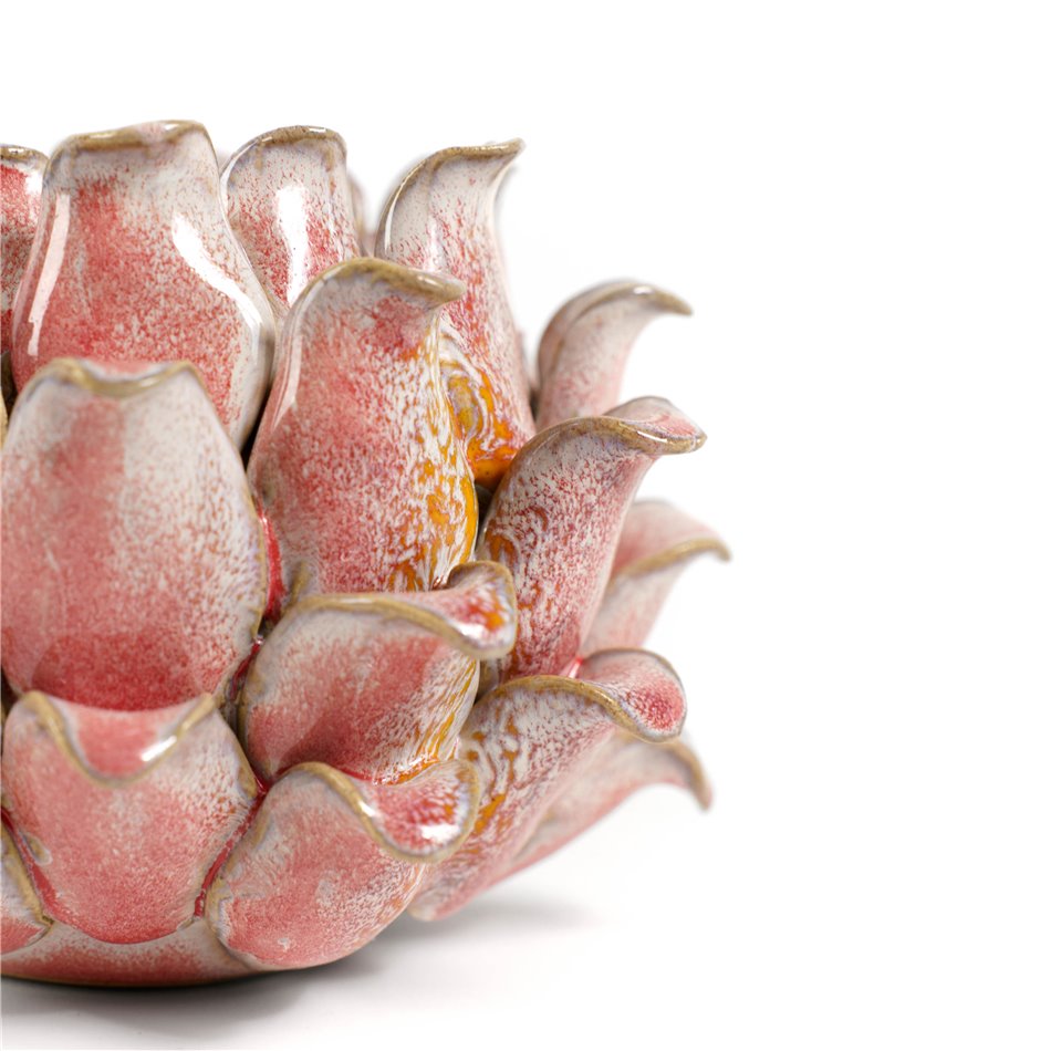 Candle holder Pink, ceramic, H10.5x14.5x14.5cm
