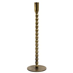 Candle stick Brown L, metal, brass color, H33.5cm, D10cm