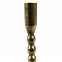 Candle stick Brown L, metal, brass color, H33.5cm, D10cm