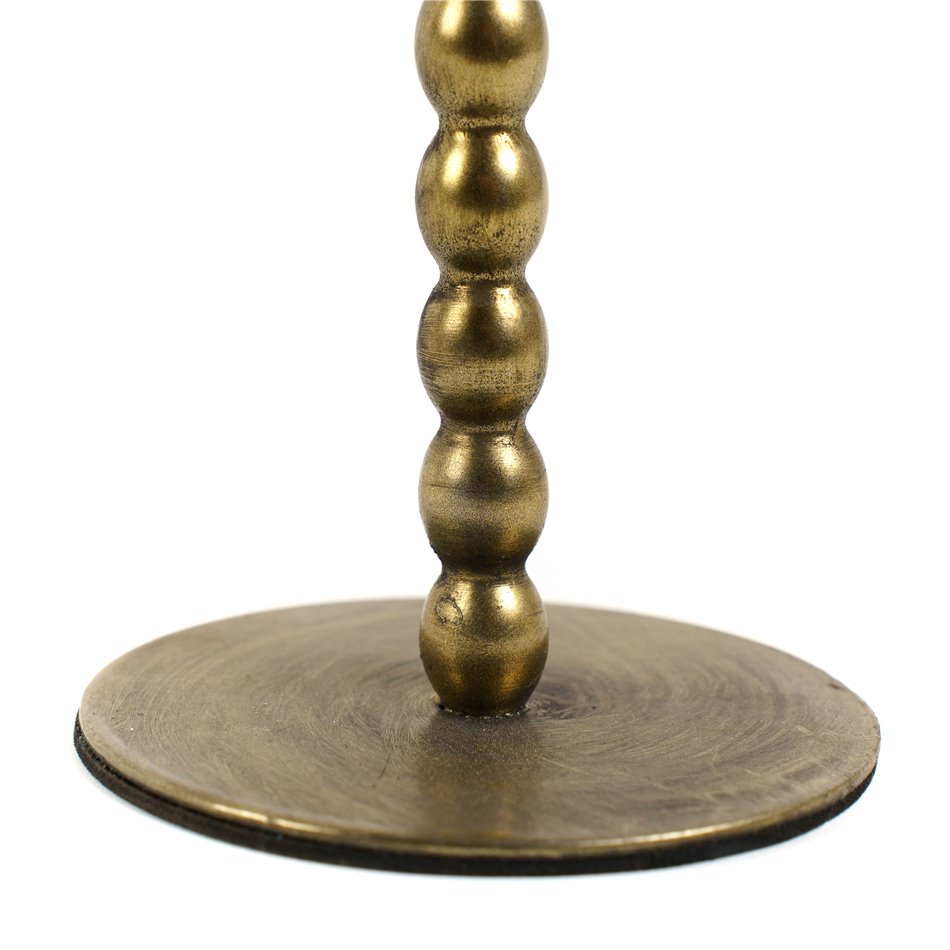 Candle stick Brown L, metal, brass color, H33.5cm, D10cm