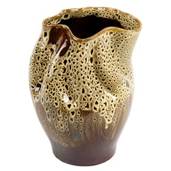 Vase Brown L, stoneware, H30x22.5x20.5cm