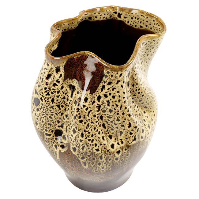 Vase Brown L, stoneware, H30x22.5x20.5cm